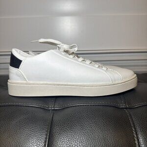 Thousand Fell Lace Up Vegan Leather Sneakers, Women's 9.5 (White/Black)